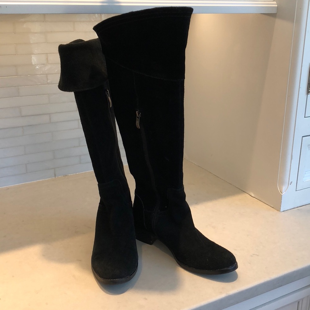 Vince Camuto.  Black Suede Boots.  Size 7